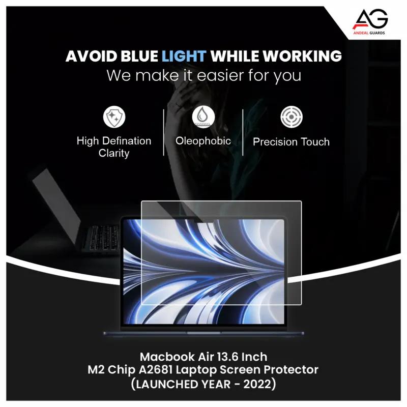 For 2022 New Macbook air 13.6 protect eyes protection film A2681 M2 Laptops  screen Anti blue light HD Matte