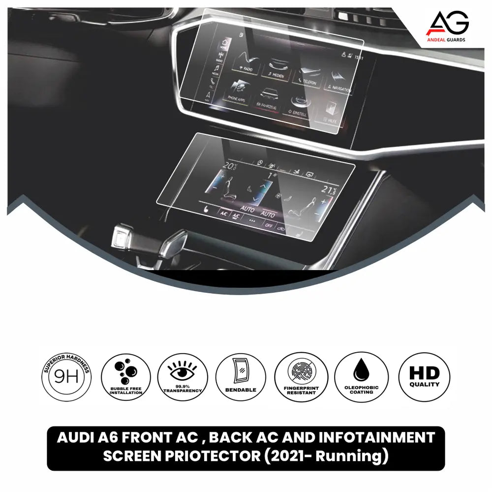 Audi A6 Front/Back AC & Infotainment [2021- Running] Screen Protector