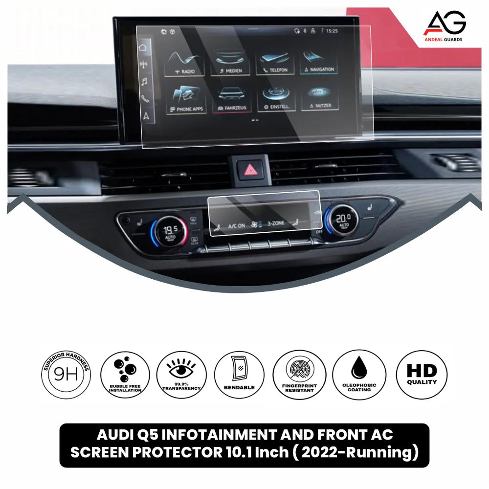 Audi Q5 Infotainment & Front AC 10.1 Inch [2022-Running] Screen Protector