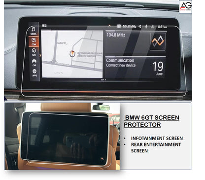 BMW 6GT TOUCH INFOTAINMENT AND REAR SCREEN PROTECTOR COMBO .