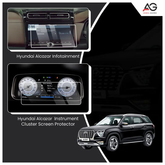 Hyundai Alcazar Infotainment and Instrument Cluster Combo Screen Protector