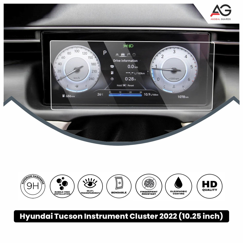 Hyundai Tucson Speedometer/Cluster 10.25 Inch [2022-Running] Screen Protector