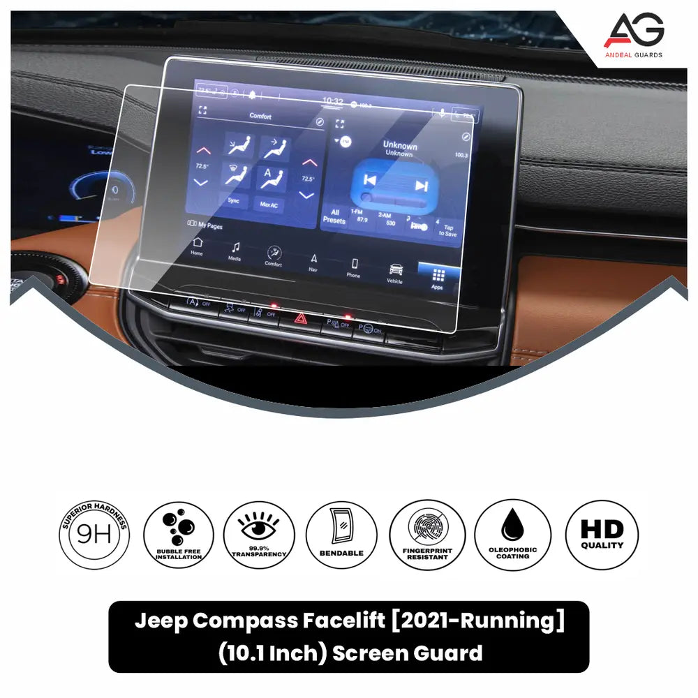 Jeep Compass Facelift 10.1 Inch [2021-Running] Screen Protector