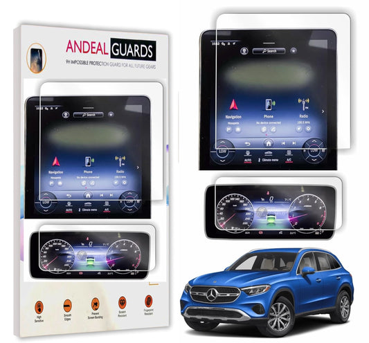 Mercedes-Benz GLC 2024- 11.9” Infotainment Touchscreen & 12.3” Instrument Cluster Screen Guard Combo