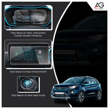 Tata Nexon Ev Max Infotainment and Cluster set [ 2023 -Running] Screen Protector