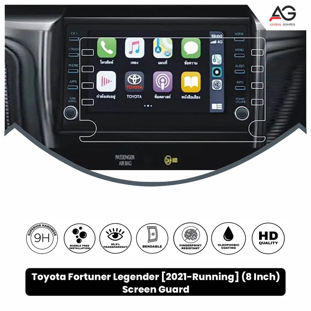 Toyota Fortuner Legender 8 Inch [2021-Running] Screen Protector