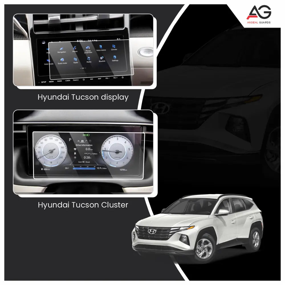 Hyundai Tucson Cluster Combo [2022-Running] Screen Protector